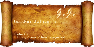 Gulden Julianna névjegykártya